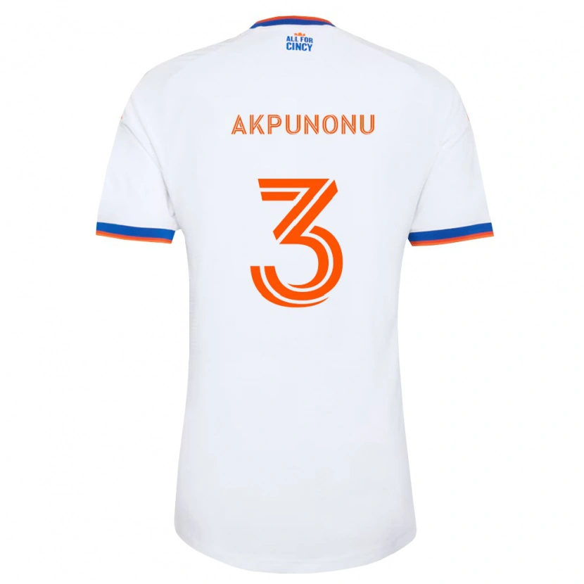 Danxen Män Joey Akpunonu #3 Vit Marinblå Orange Bortatröja Matchtröjor 2026/27 Tröjor T-Tröja