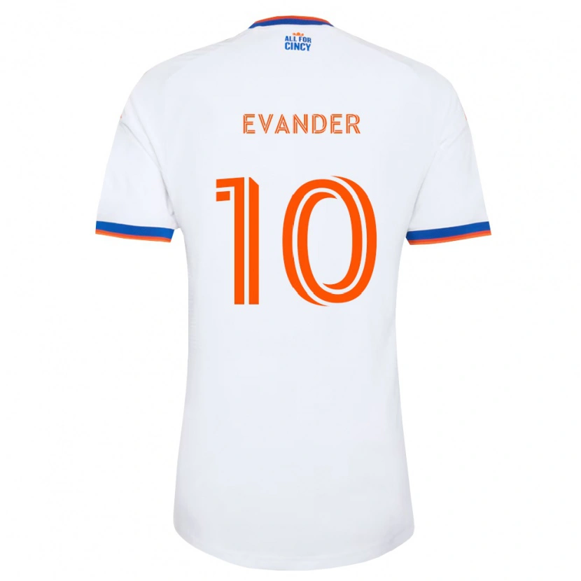 Danxen Män Evander Da Silva Ferreira #10 Vit Marinblå Orange Bortatröja Matchtröjor 2026/27 Tröjor T-Tröja