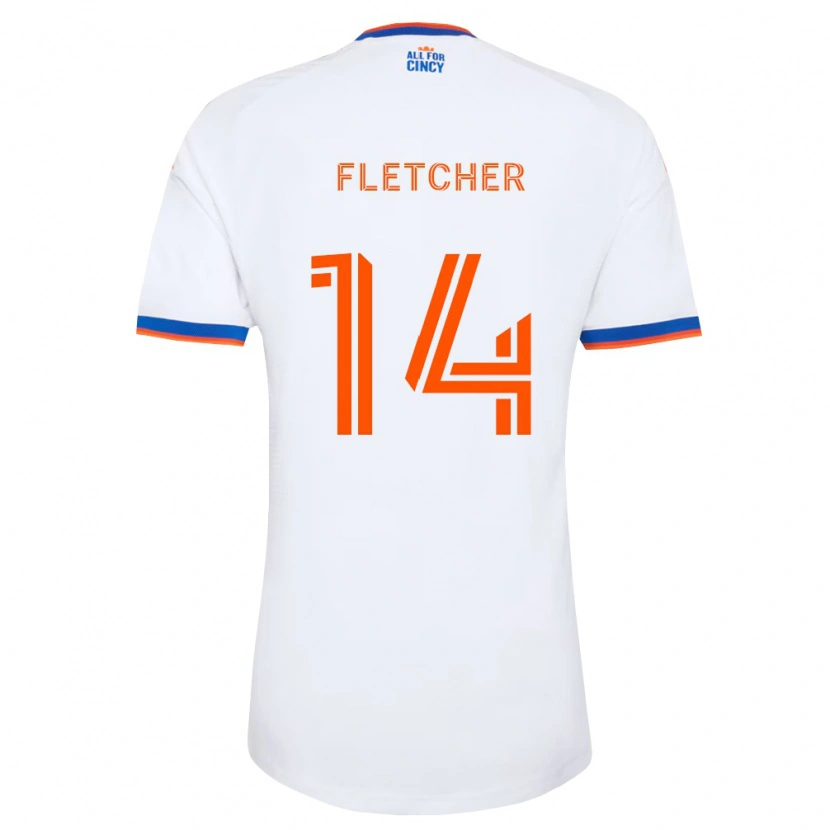 Danxen Män Kristian Fletcher #14 Vit Marinblå Orange Bortatröja Matchtröjor 2026/27 Tröjor T-Tröja