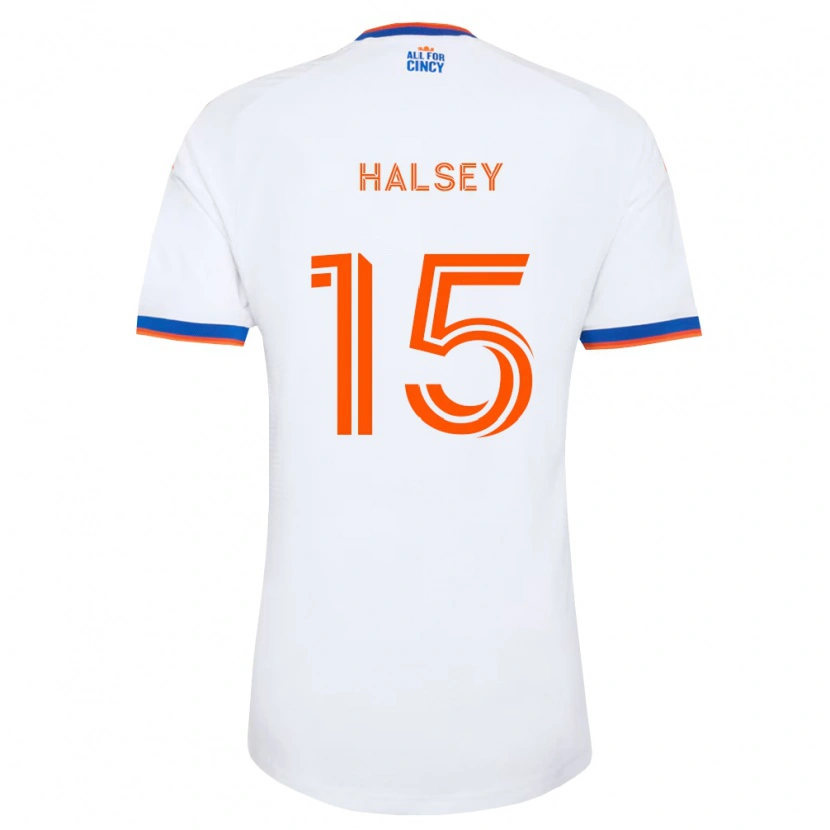 Danxen Män Bret Halsey #15 Vit Marinblå Orange Bortatröja Matchtröjor 2026/27 Tröjor T-Tröja