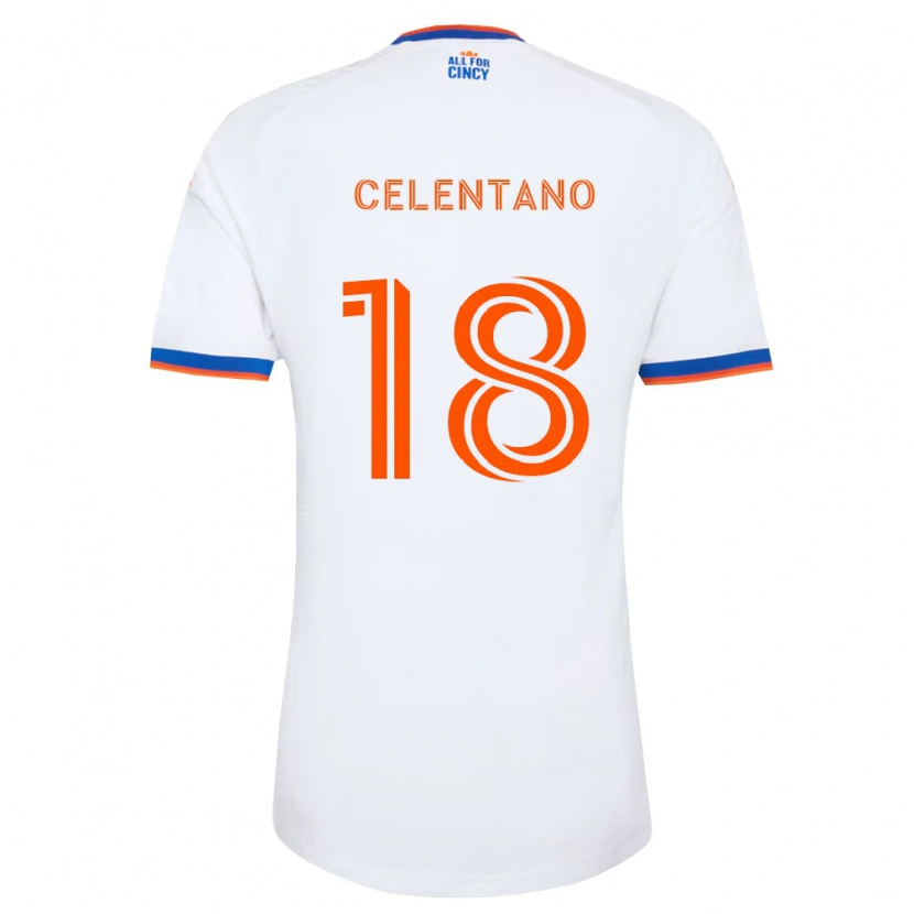 Danxen Män Roman Celentano #18 Vit Marinblå Orange Bortatröja Matchtröjor 2026/27 Tröjor T-Tröja