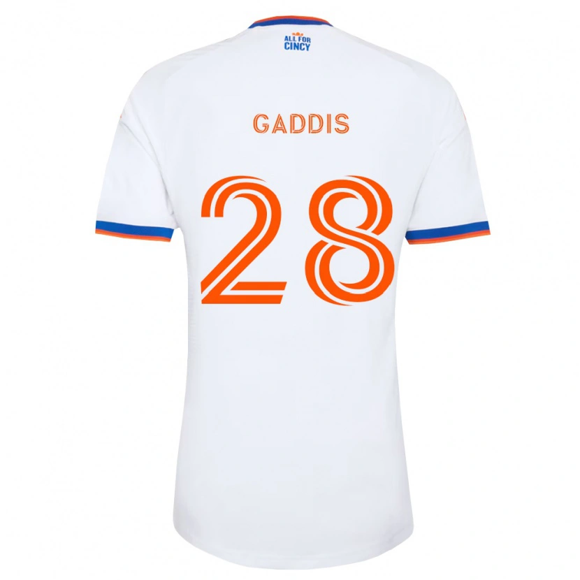 Danxen Män Raymon Gaddis #28 Vit Marinblå Orange Bortatröja Matchtröjor 2026/27 Tröjor T-Tröja