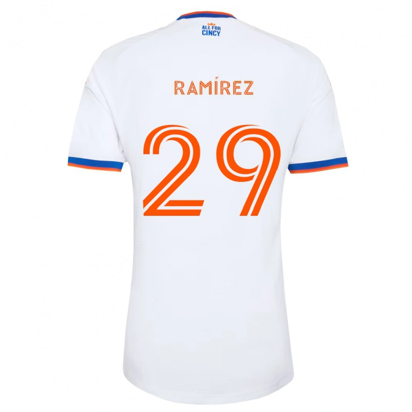Danxen Män Bryan Ramírez #29 Vit Marinblå Orange Bortatröja Matchtröjor 2026/27 Tröjor T-Tröja