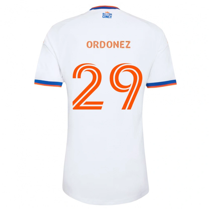Danxen Män Arquímides Ordóñez #29 Vit Marinblå Orange Bortatröja Matchtröjor 2026/27 Tröjor T-Tröja