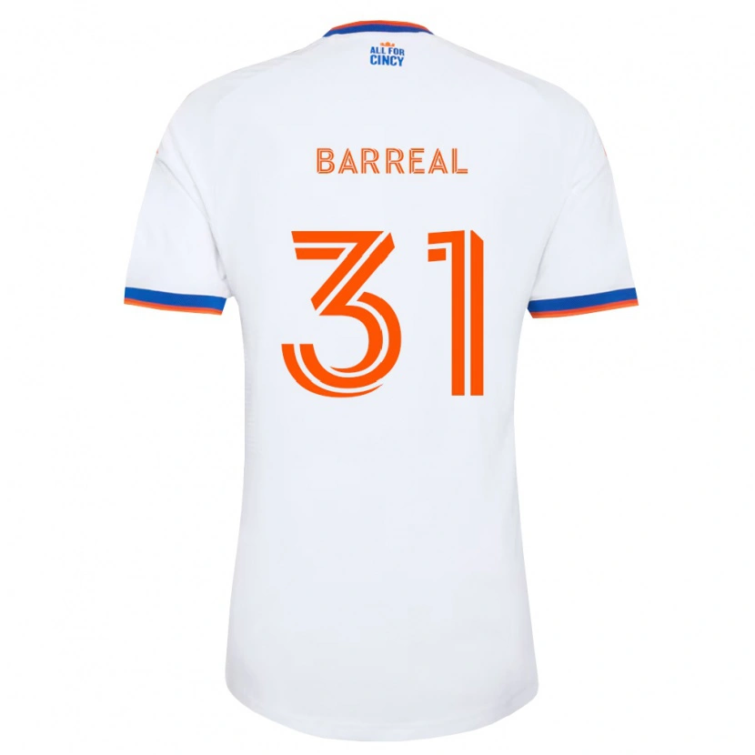Danxen Män Álvaro Barreal #31 Vit Marinblå Orange Bortatröja Matchtröjor 2026/27 Tröjor T-Tröja