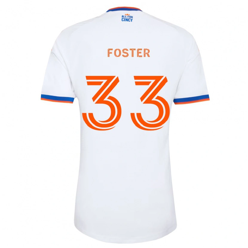 Danxen Män Isaiah Foster #33 Vit Marinblå Orange Bortatröja Matchtröjor 2026/27 Tröjor T-Tröja