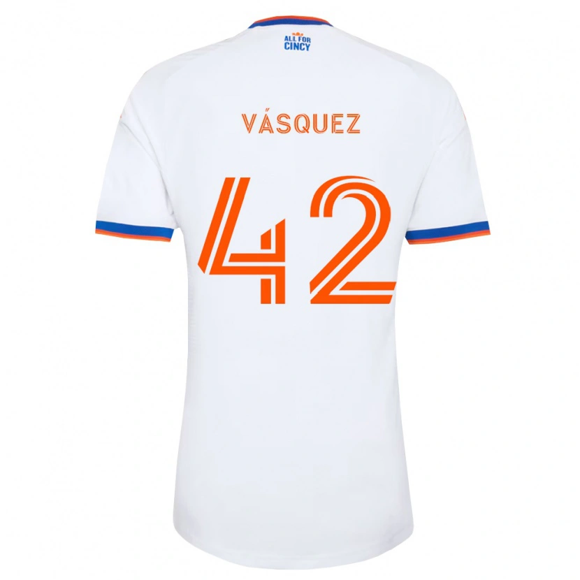 Danxen Män Mathías Vásquez #42 Vit Marinblå Orange Bortatröja Matchtröjor 2026/27 Tröjor T-Tröja