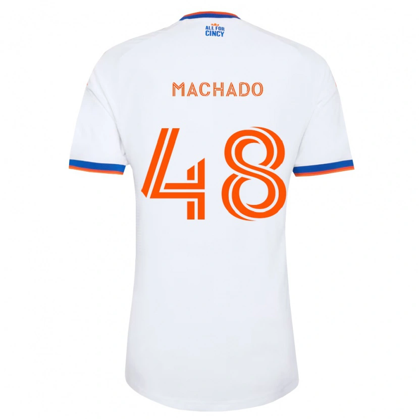 Danxen Män Juan Machado #48 Vit Marinblå Orange Bortatröja Matchtröjor 2026/27 Tröjor T-Tröja