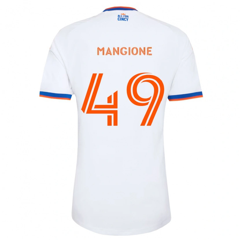 Danxen Män Peter Mangione #49 Vit Marinblå Orange Bortatröja Matchtröjor 2026/27 Tröjor T-Tröja