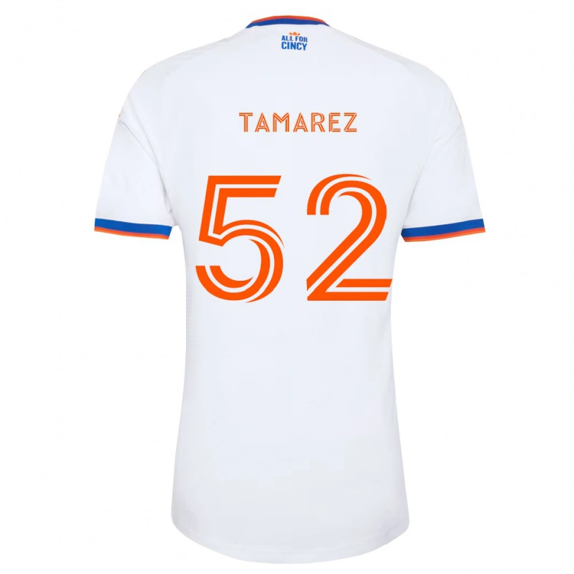 Danxen Män Lucas Tamarez #52 Vit Marinblå Orange Bortatröja Matchtröjor 2026/27 Tröjor T-Tröja
