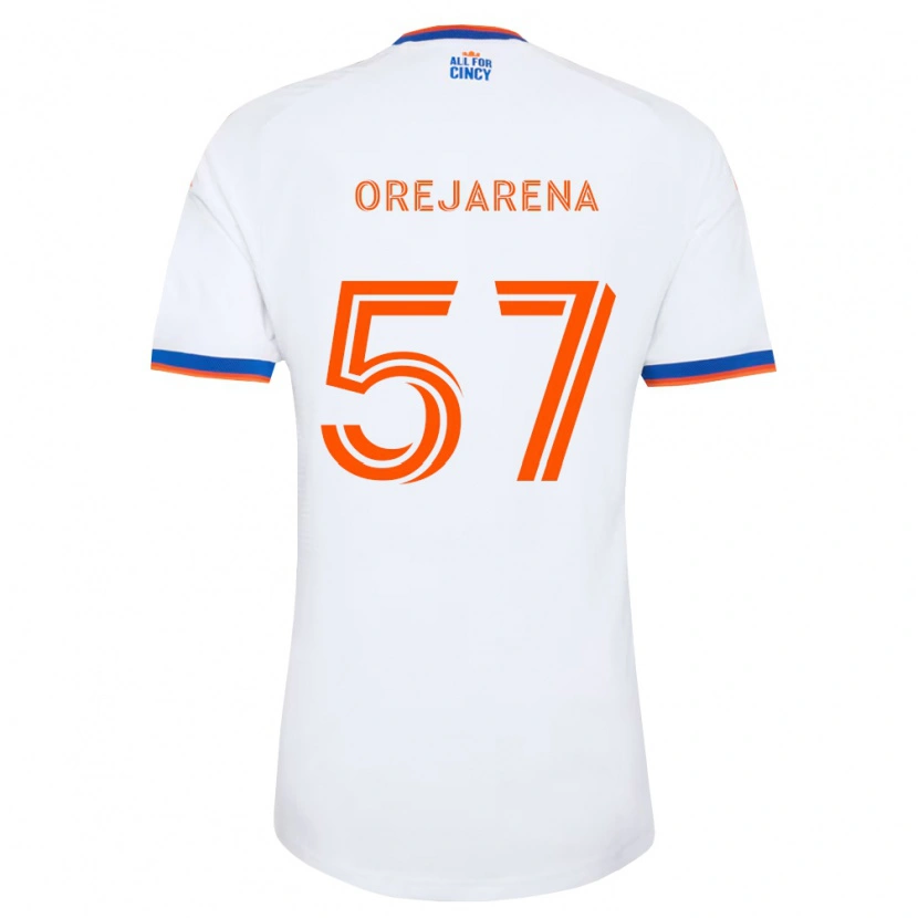 Danxen Män Leo Orejarena #57 Vit Marinblå Orange Bortatröja Matchtröjor 2026/27 Tröjor T-Tröja