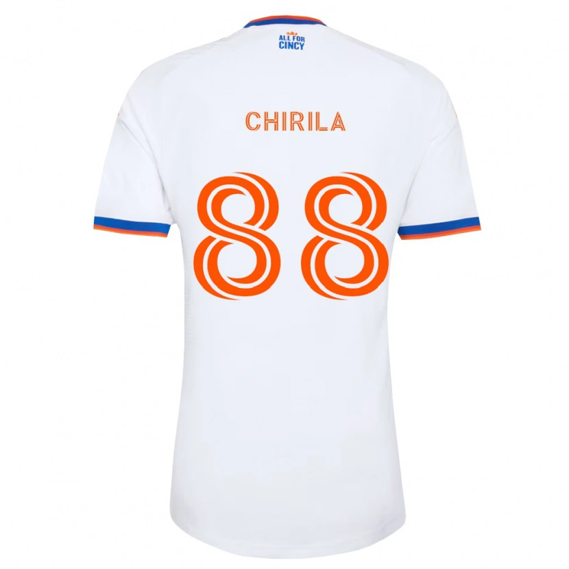Danxen Män Andrei Chirilă #88 Vit Marinblå Orange Bortatröja Matchtröjor 2026/27 Tröjor T-Tröja