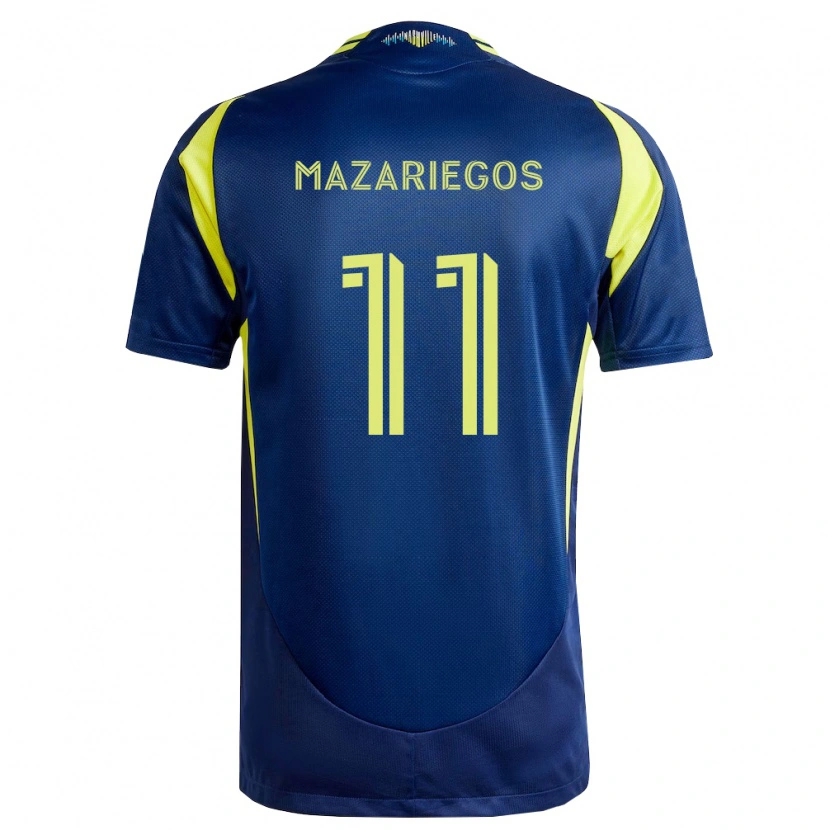 Danxen Män Jacob Mazariegos #11 Gul Marinblå Bortatröja Matchtröjor 2026/27 Tröjor T-Tröja