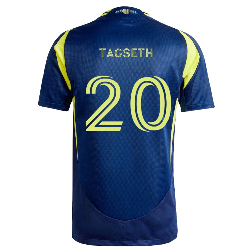 Danxen Män Edvard Tagseth #20 Gul Marinblå Bortatröja Matchtröjor 2026/27 Tröjor T-Tröja