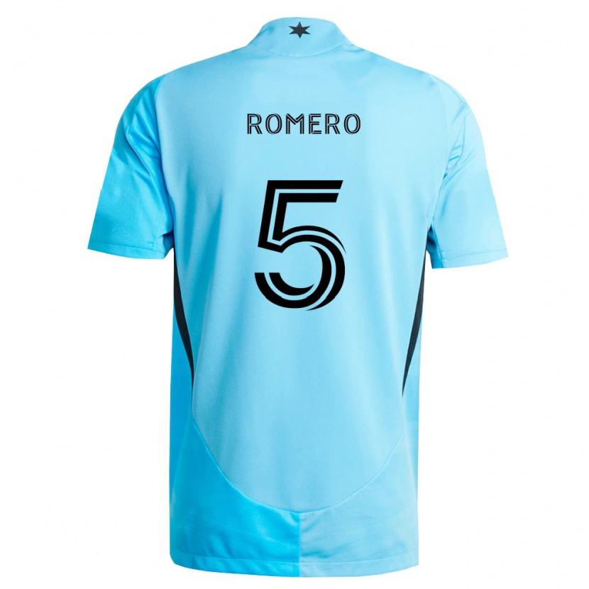 Danxen Män Nicolás Romero #5 Ljusblå Svart Bortatröja Matchtröjor 2026/27 Tröjor T-Tröja
