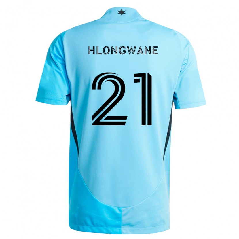Danxen Män Bongokuhle Hlongwane #21 Ljusblå Svart Bortatröja Matchtröjor 2026/27 Tröjor T-Tröja