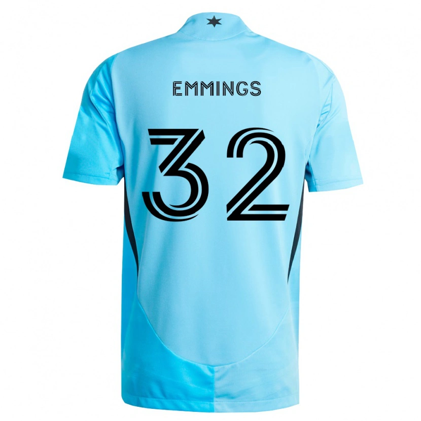 Danxen Män Fred Emmings #32 Ljusblå Svart Bortatröja Matchtröjor 2026/27 Tröjor T-Tröja