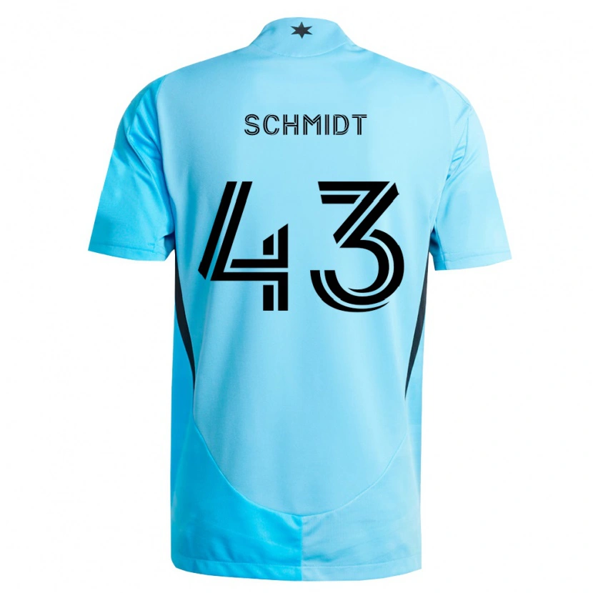 Danxen Män William Schmidt #43 Ljusblå Svart Bortatröja Matchtröjor 2026/27 Tröjor T-Tröja