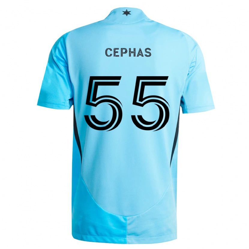 Danxen Män Jumel Cephas #55 Ljusblå Svart Bortatröja Matchtröjor 2026/27 Tröjor T-Tröja