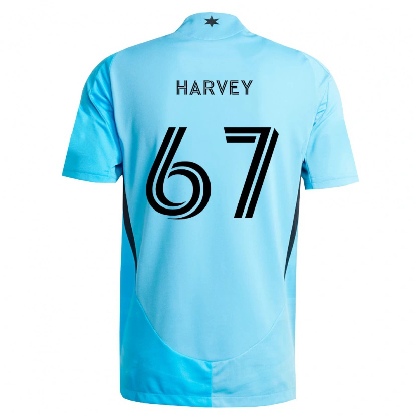 Danxen Män Carlos Harvey #67 Ljusblå Svart Bortatröja Matchtröjor 2026/27 Tröjor T-Tröja