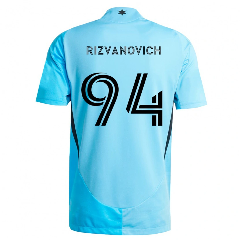 Danxen Män Kayne Rizvanovich #94 Ljusblå Svart Bortatröja Matchtröjor 2026/27 Tröjor T-Tröja