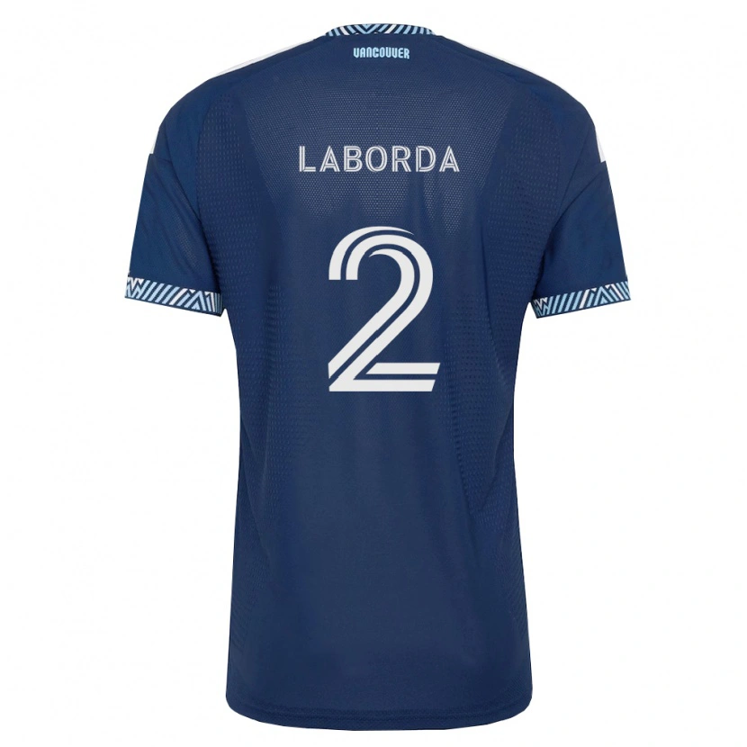 Danxen Män Mathías Laborda #2 Mörkblå Vit Bortatröja Matchtröjor 2026/27 Tröjor T-Tröja