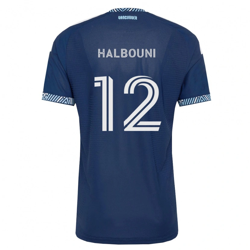 Danxen Män Belal Halbouni #12 Mörkblå Vit Bortatröja Matchtröjor 2026/27 Tröjor T-Tröja