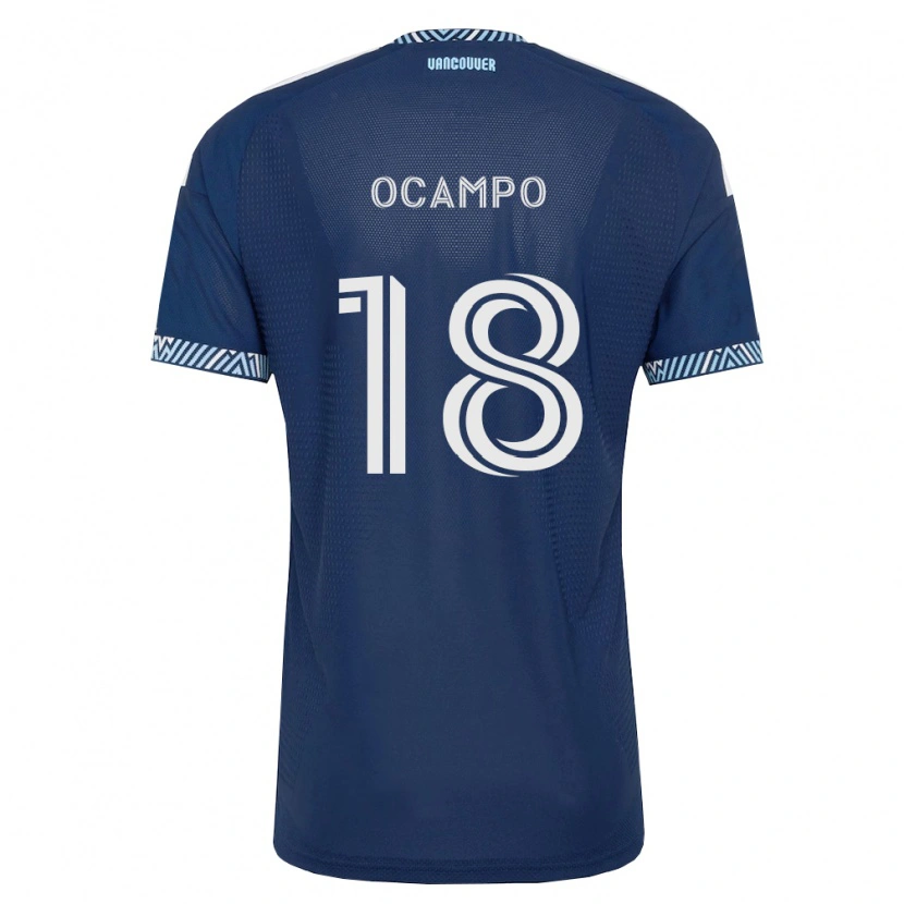 Danxen Män Édier Ocampo #18 Mörkblå Vit Bortatröja Matchtröjor 2026/27 Tröjor T-Tröja