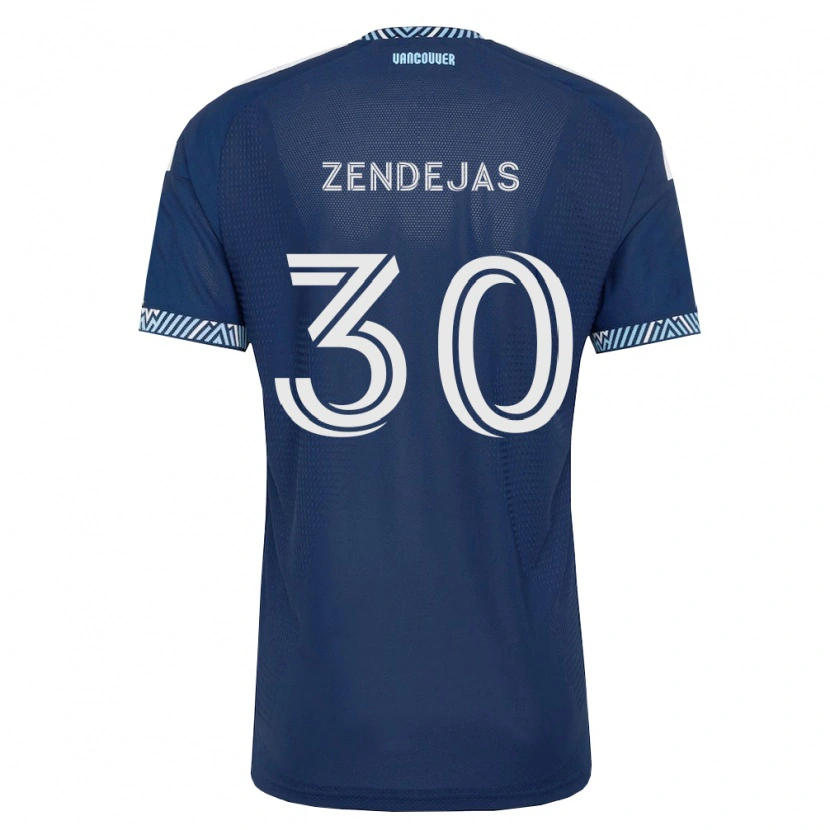 Danxen Män Adrián Zendejas #30 Mörkblå Vit Bortatröja Matchtröjor 2026/27 Tröjor T-Tröja