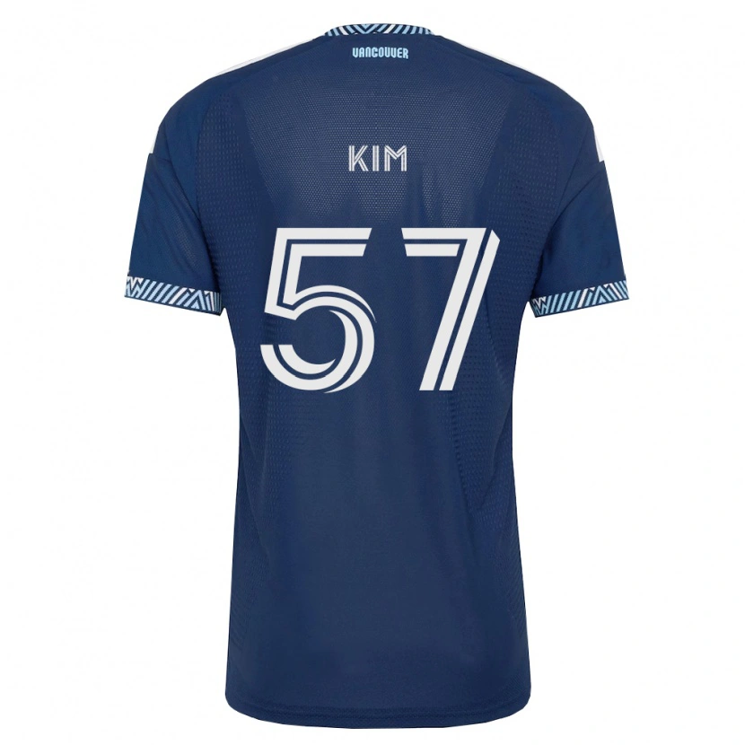 Danxen Män Jayden Kim #57 Mörkblå Vit Bortatröja Matchtröjor 2026/27 Tröjor T-Tröja