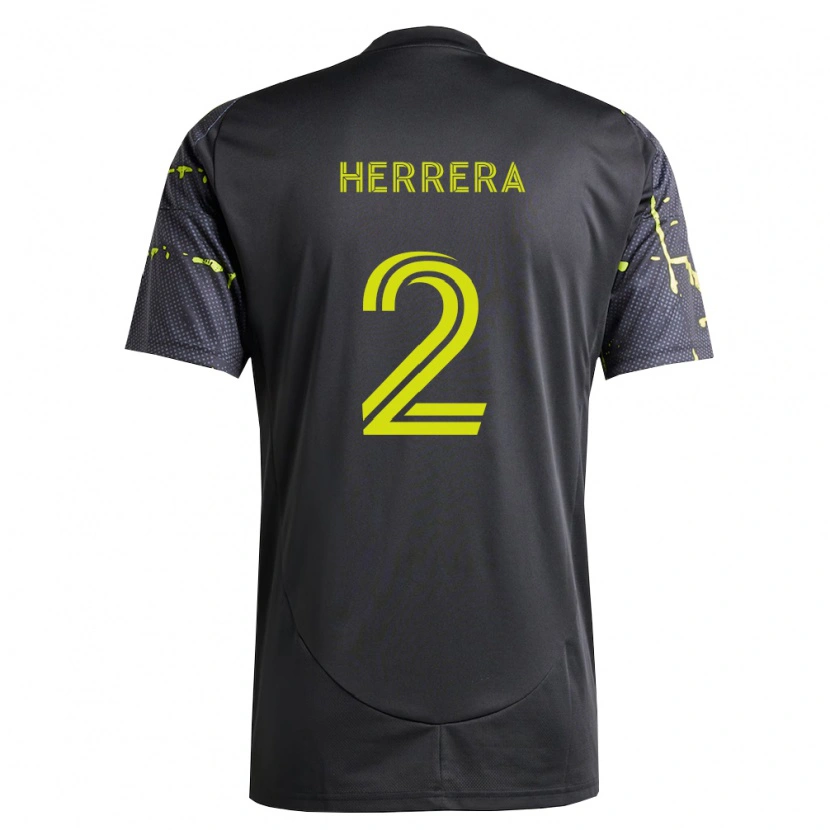 Danxen Män Andrés Herrera #2 Fluorescerande Gul Svart Bortatröja Matchtröjor 2026/27 Tröjor T-Tröja