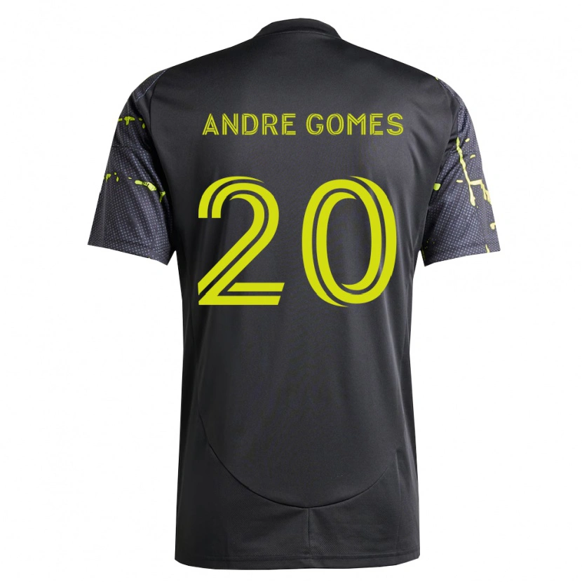 Danxen Män André Gomes #20 Fluorescerande Gul Svart Bortatröja Matchtröjor 2026/27 Tröjor T-Tröja