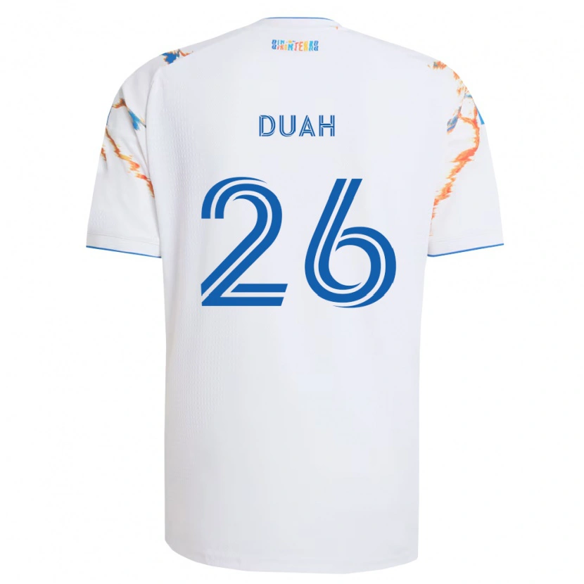 Danxen Män Manu Duah #26 Vit Orange Blå Bortatröja Matchtröjor 2026/27 Tröjor T-Tröja