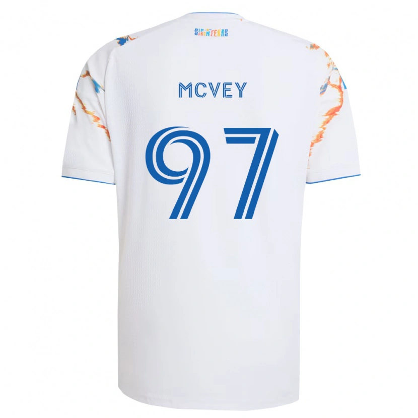 Danxen Män Christopher Mcvey #97 Vit Orange Blå Bortatröja Matchtröjor 2026/27 Tröjor T-Tröja