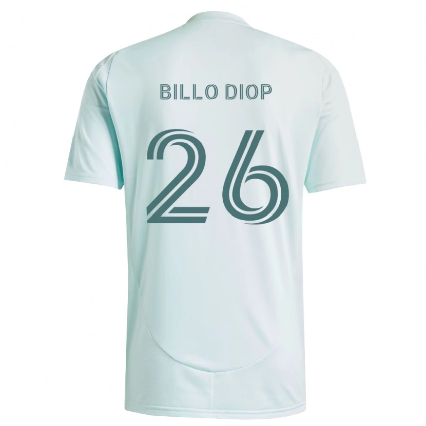 Danxen Män Mamadou Billo Diop #26 Vit Ljusgrön Bortatröja Matchtröjor 2026/27 Tröjor T-Tröja