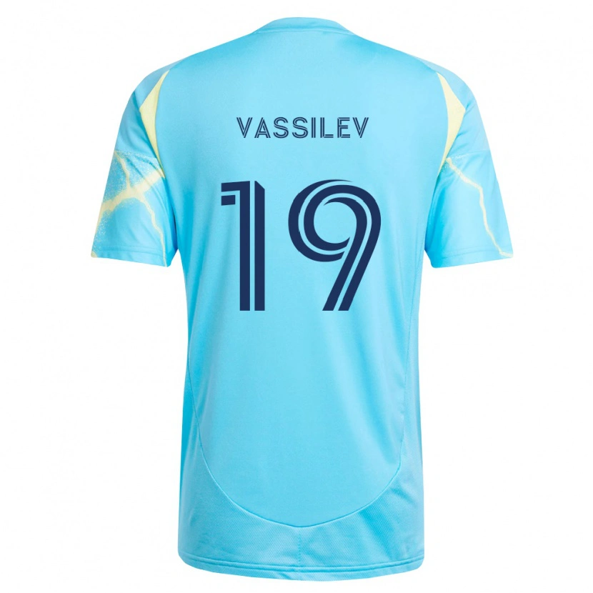 Danxen Män Indiana Vassilev #19 Ljusblå Svart Ljusgul Bortatröja Matchtröjor 2026/27 Tröjor T-Tröja