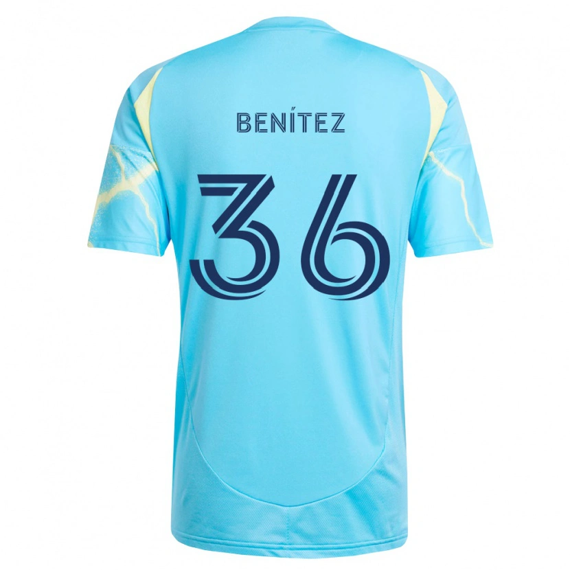 Danxen Män Óscar Benítez #36 Ljusblå Svart Ljusgul Bortatröja Matchtröjor 2026/27 Tröjor T-Tröja