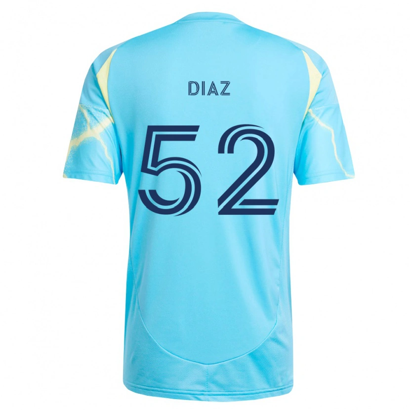 Danxen Män Samuel Diaz #52 Ljusblå Svart Ljusgul Bortatröja Matchtröjor 2026/27 Tröjor T-Tröja