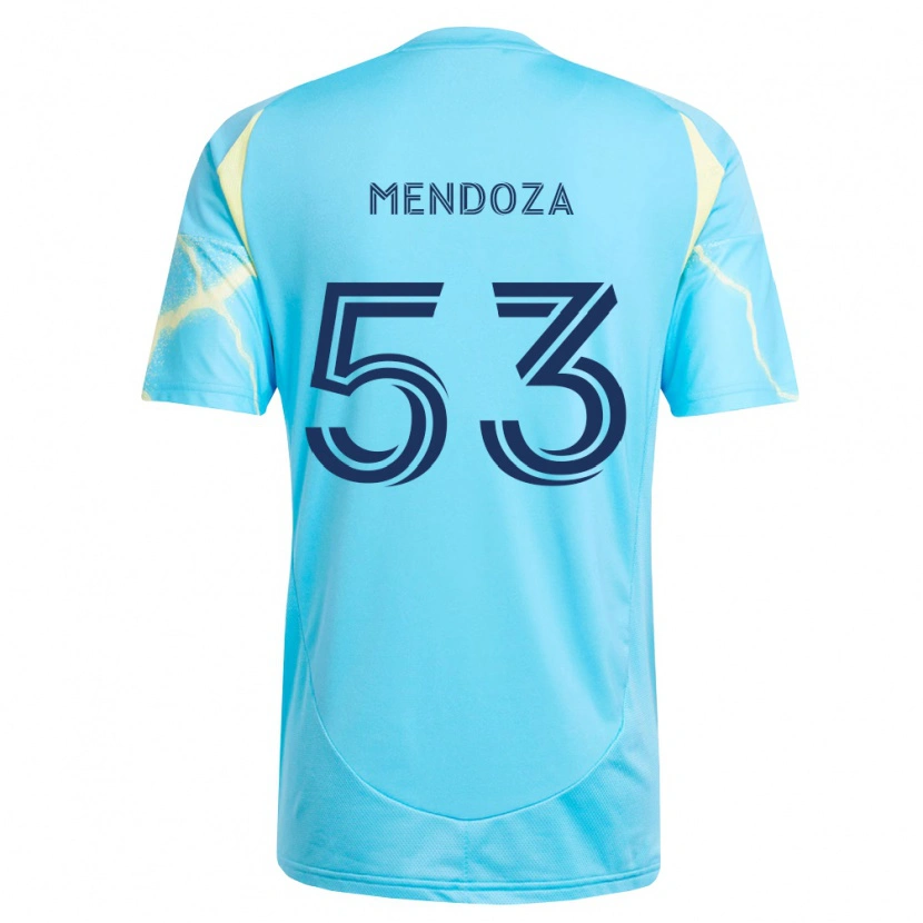 Danxen Män Isaiah Mendoza #53 Ljusblå Svart Ljusgul Bortatröja Matchtröjor 2026/27 Tröjor T-Tröja