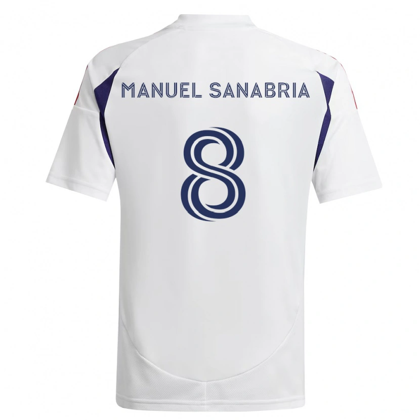 Danxen Män Juan Manuel Sanabria #8 Kungligt Blå Röd Brun Bortatröja Matchtröjor 2026/27 Tröjor T-Tröja