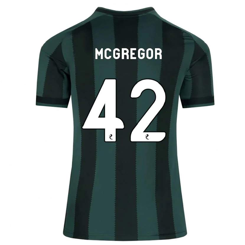 Danxen Män Callum Mcgregor #42 Mörk Skiffergrå Svart Bortatröja Matchtröjor 2026/27 Tröjor T-Tröja