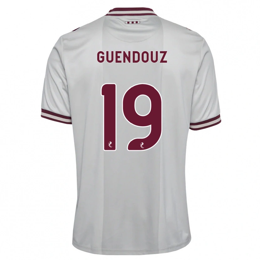 Danxen Män Sabri Guendouz #19 Vit Vinröd Bortatröja Matchtröjor 2026/27 Tröjor T-Tröja