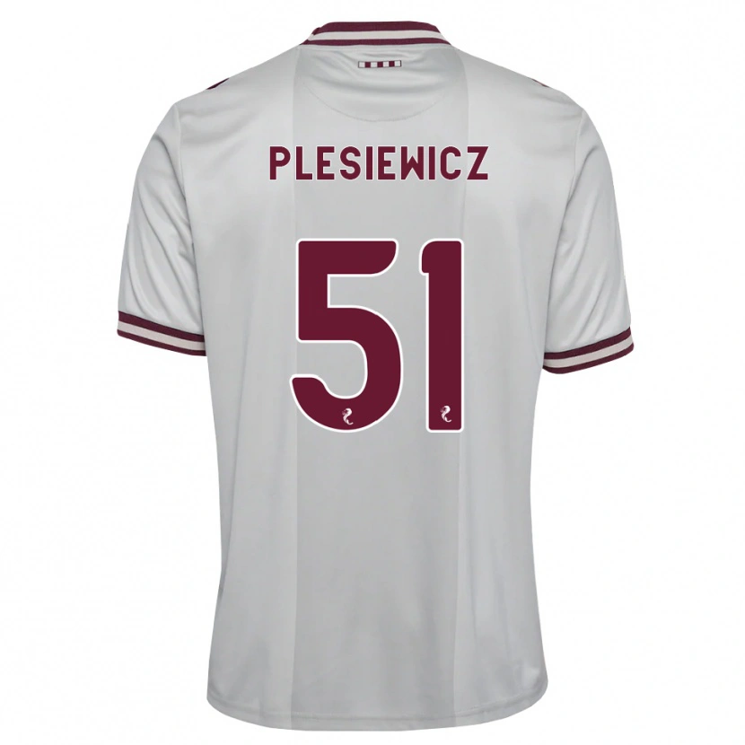 Danxen Män Szymon Plesiewicz #51 Vit Vinröd Bortatröja Matchtröjor 2026/27 Tröjor T-Tröja