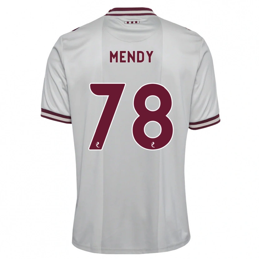 Danxen Män Laurent Mendy #78 Vit Vinröd Bortatröja Matchtröjor 2026/27 Tröjor T-Tröja