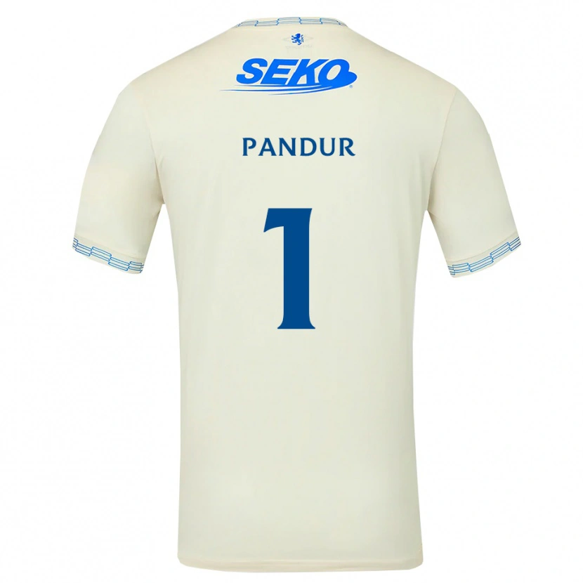Danxen Män Ivor Pandur #1 Djup Himmelsblå Vit Bortatröja Matchtröjor 2026/27 Tröjor T-Tröja