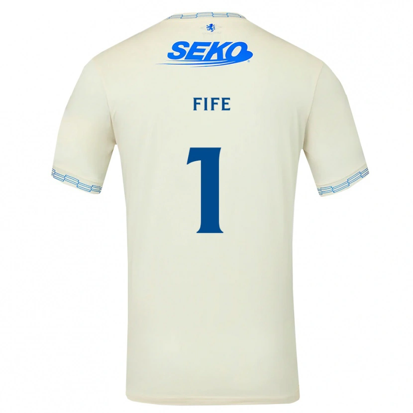 Danxen Män Jenna Fife #1 Djup Himmelsblå Vit Bortatröja Matchtröjor 2026/27 Tröjor T-Tröja