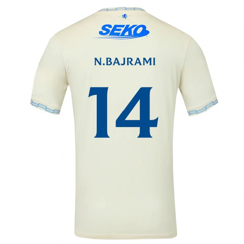 Danxen Män Nedim Bajrami #14 Djup Himmelsblå Vit Bortatröja Matchtröjor 2026/27 Tröjor T-Tröja