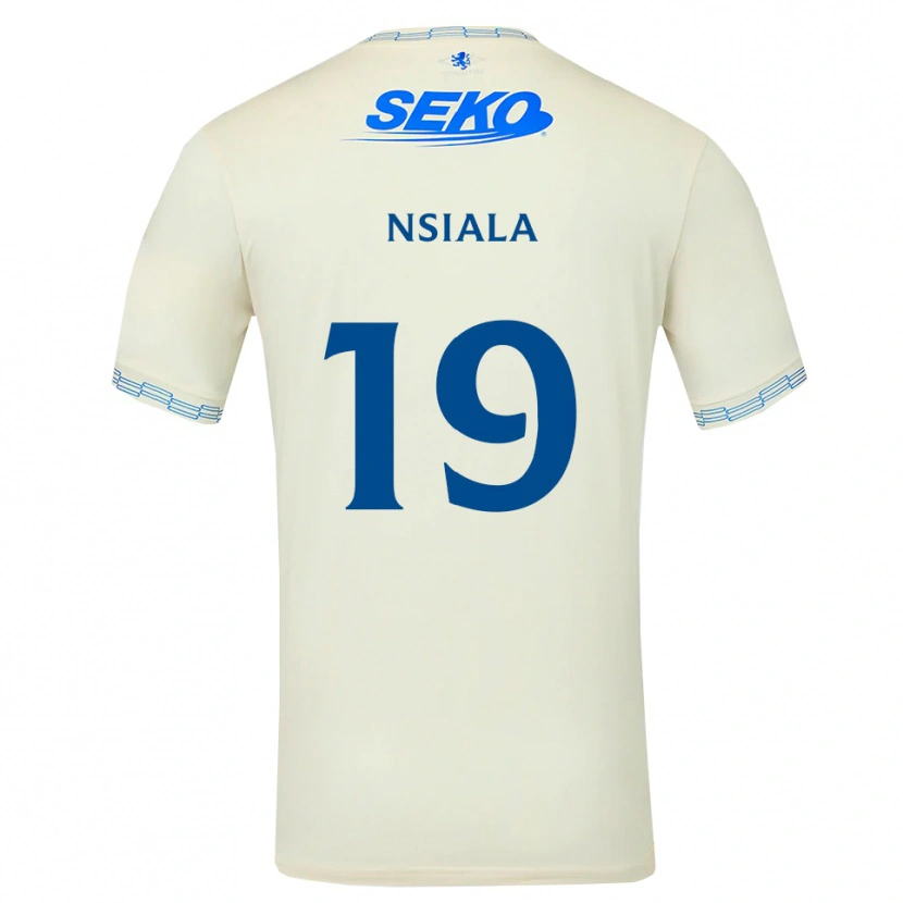 Danxen Män Clinton Nsiala #19 Djup Himmelsblå Vit Bortatröja Matchtröjor 2026/27 Tröjor T-Tröja