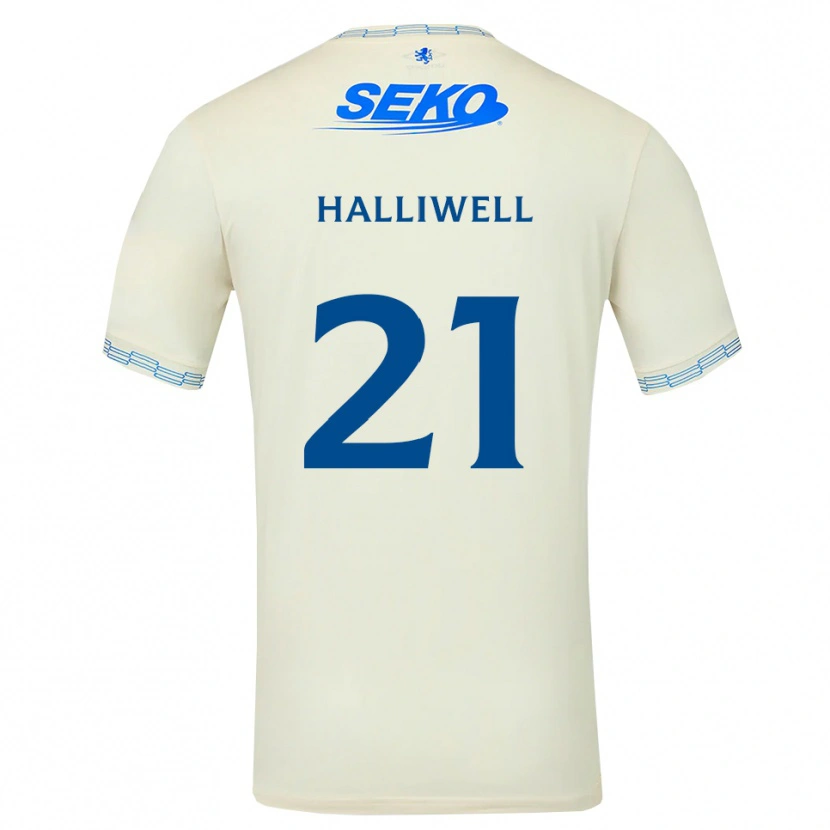 Danxen Män Alfie Halliwell #21 Djup Himmelsblå Vit Bortatröja Matchtröjor 2026/27 Tröjor T-Tröja