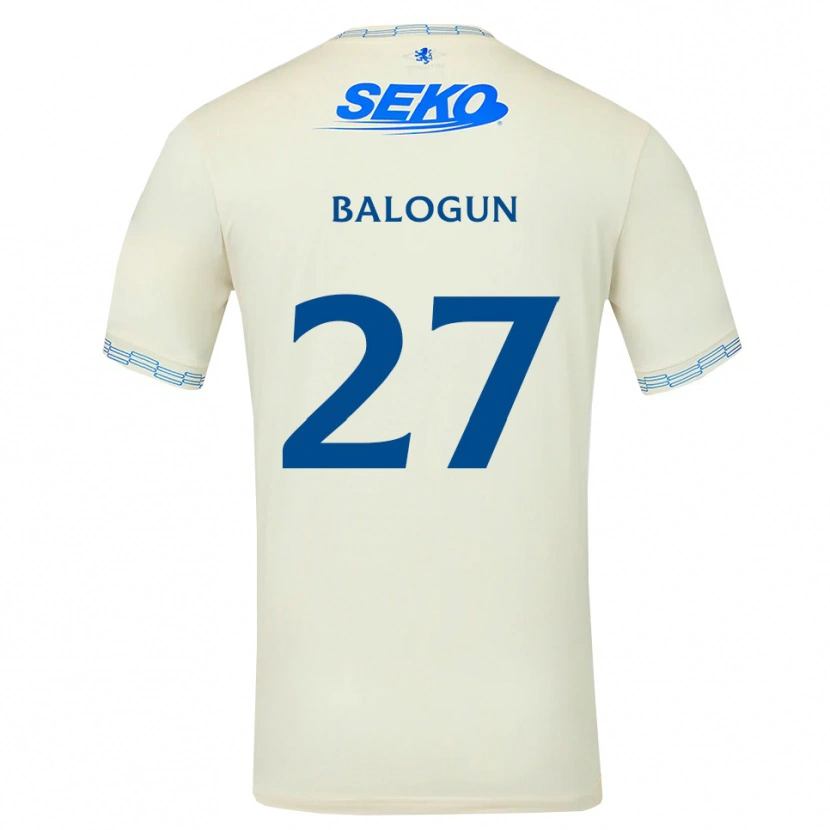 Danxen Män Leon Balogun #27 Djup Himmelsblå Vit Bortatröja Matchtröjor 2026/27 Tröjor T-Tröja
